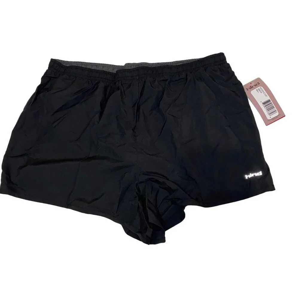 Hind Womens Black Performance Shorts Liner Drawstring Hidden Pocket, Size XS NWT